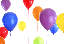 celebrate with balloons